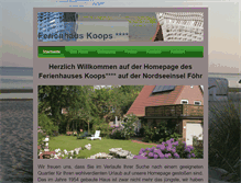 Tablet Screenshot of foehr-ferienhaus-koops.de